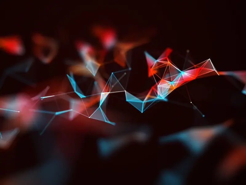 3D abstract background with modern plexus design